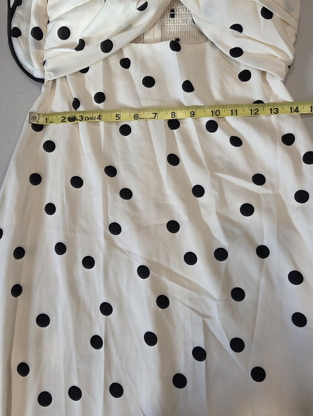 One Shoulder Dress, Polka-dots Maxi Asst Sizes - Picture 14 of 14